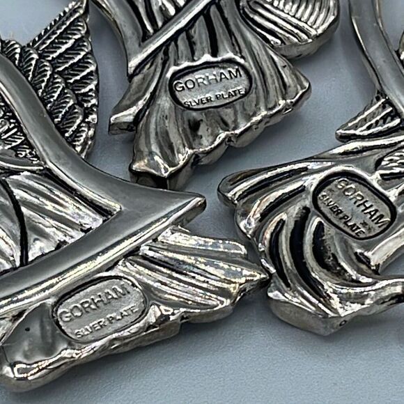 Gorham silver plate set  of 3 “love ,Peace, Hope”ornaments - Picture 5 of 5